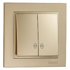 Выключатель проходной двухклавишный mono electric despina 102-222223-111